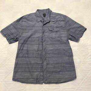 Ocean current‎ button up blue short sleeve shirt Large